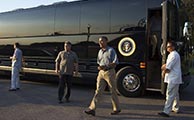 اتوبوس خاص رییس‌جمهور آمریکا+تصاویر